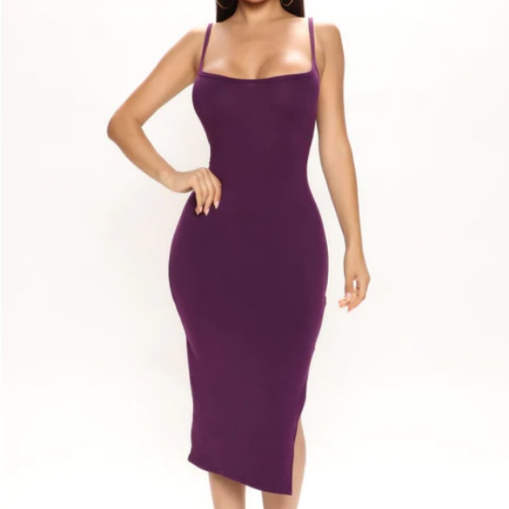 FN | Janelle Midi Dress | Eggplant | Size M | NWOT​